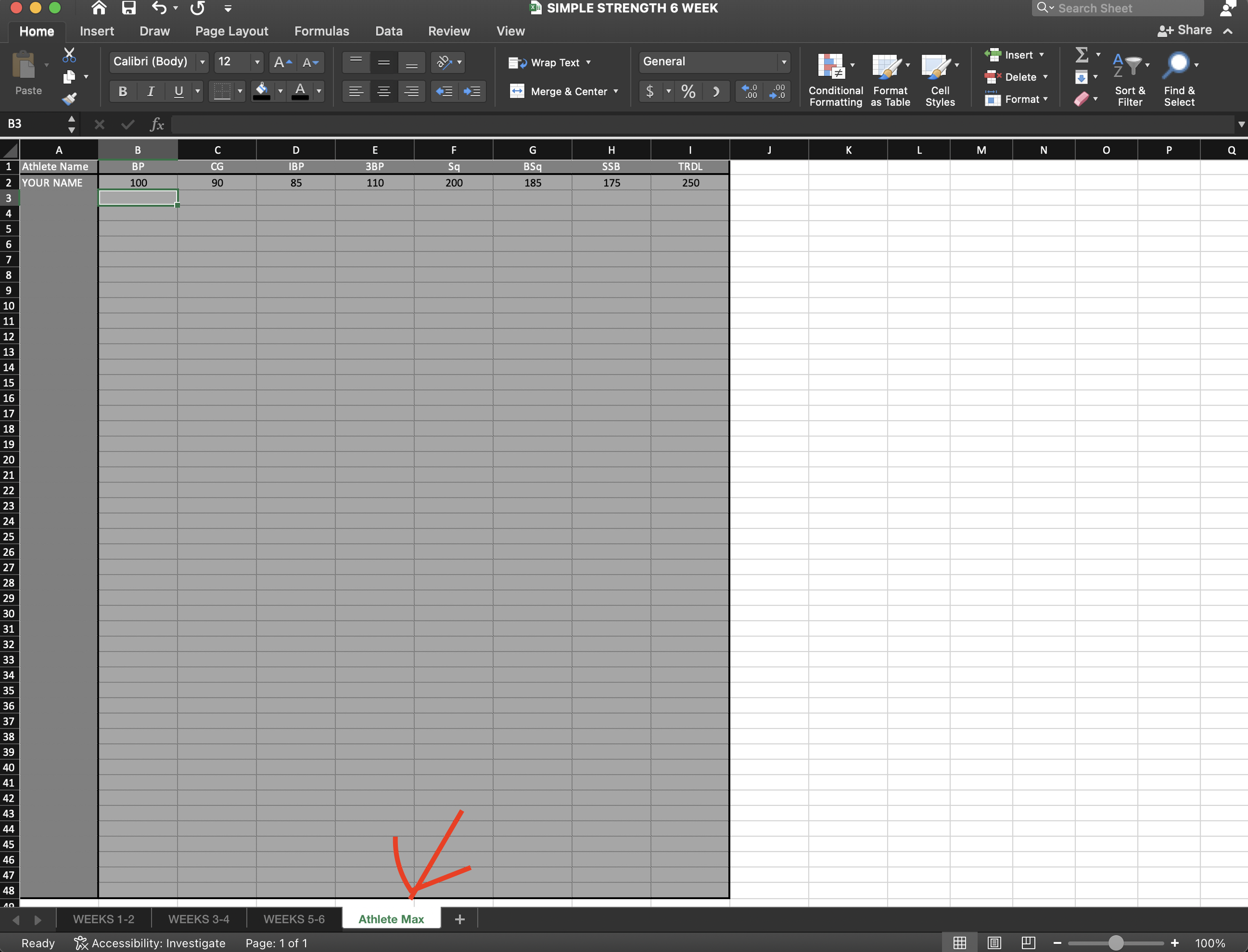 Simple Strength 6 Week Program Theldsp